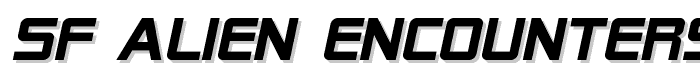 SF Alien Encounters Solid Italic font